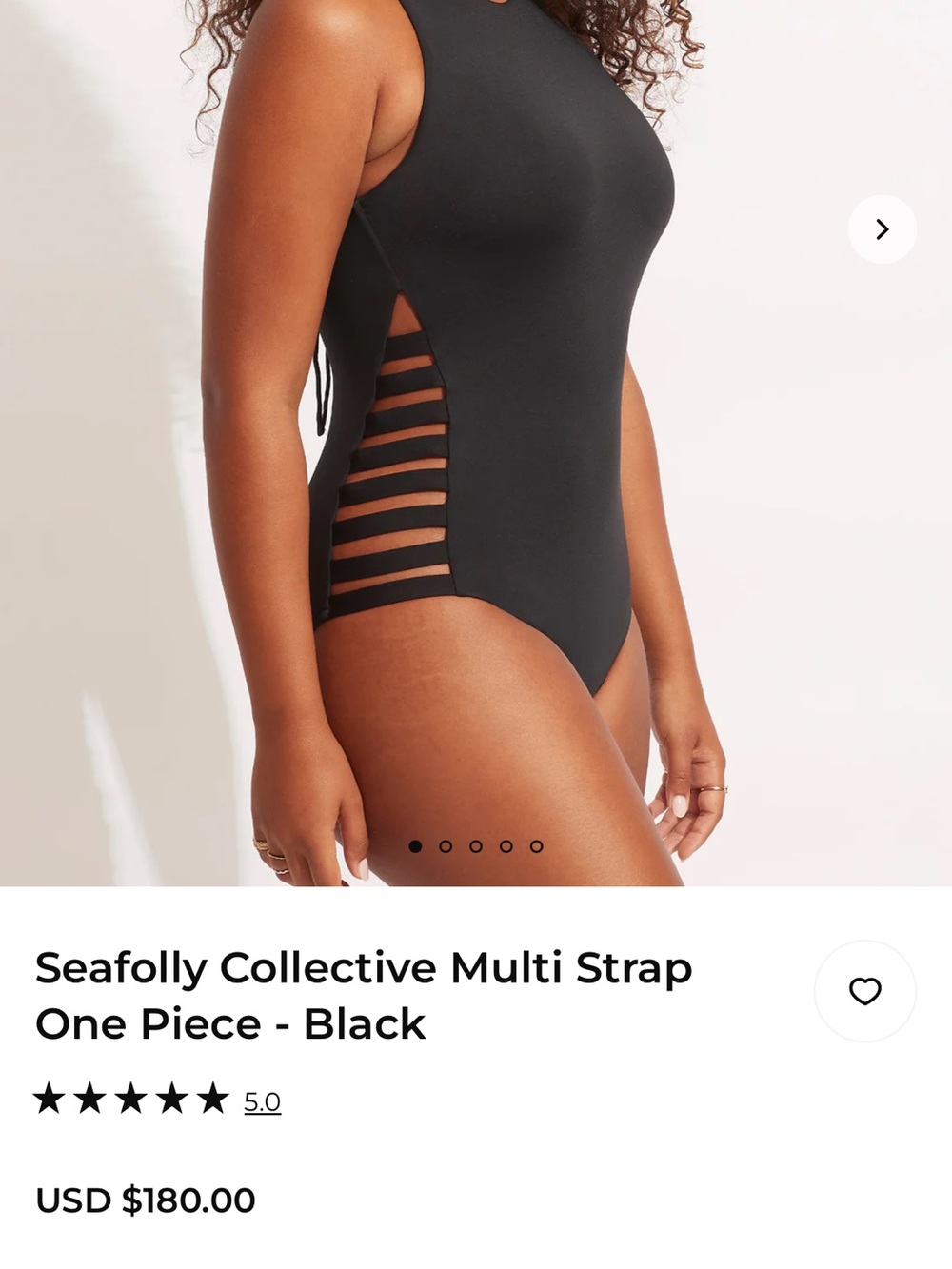New Seafolly Collective Multi Strap One Piece - Black - Picture 4 of 13